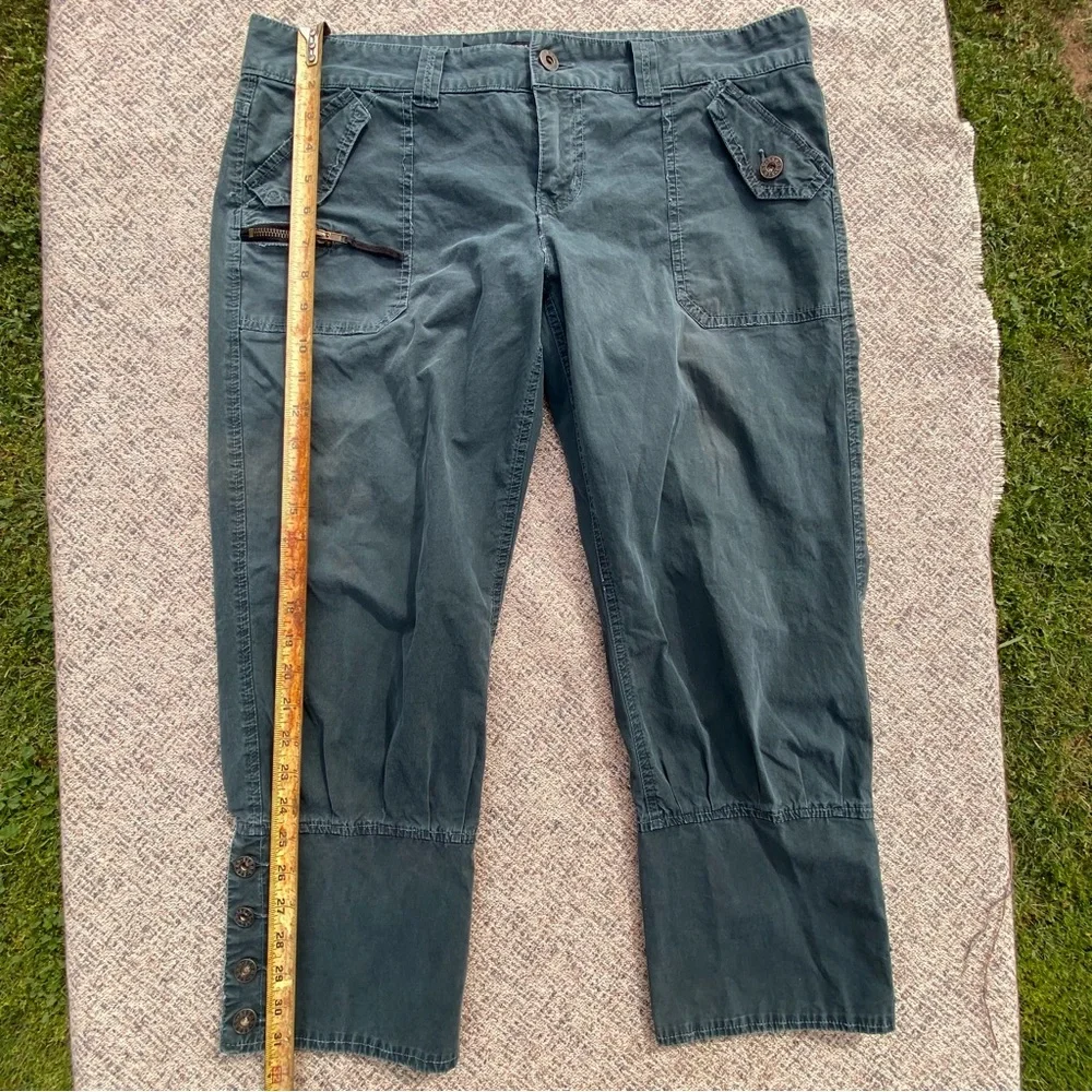 Guess Jeans Pants Vtg Heavy Capri Cargo Pockets - Picture 2 of 12
